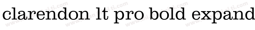 clarendon lt pro bold expanded byli字体转换